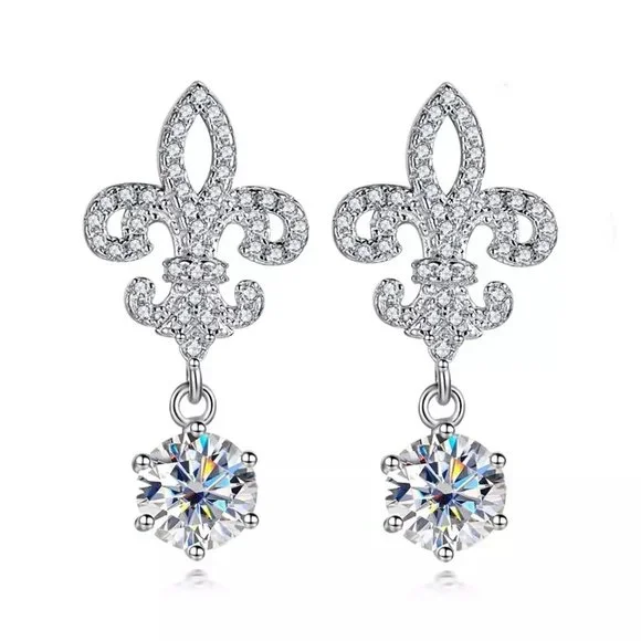 Certified 2ct. t.w. Diamond Brilliant Cut Elegant Dangle Earrings